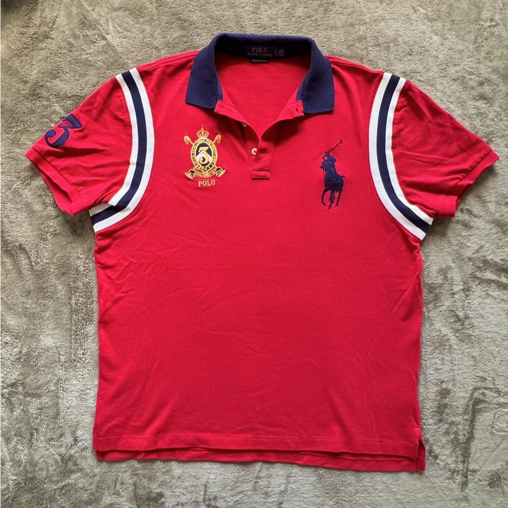 Polo shirt size large custom fit by Ralph Lauren big pony collection